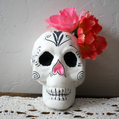 flower skull. day of the dead crafts for kids
