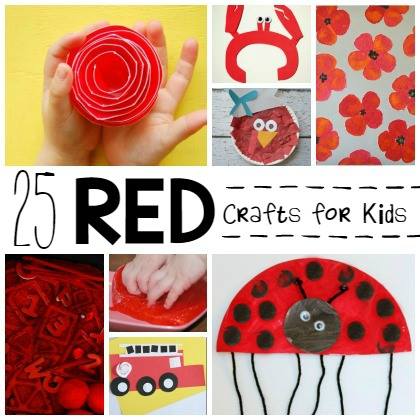 red crafts for toddlers, crafts for toddlers, red crafts, activities using red color, preschool activities, activities for preschoolers
