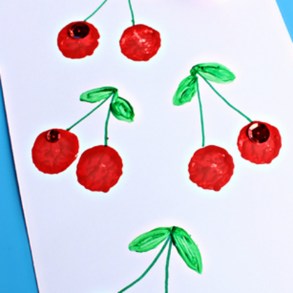 cherries, red crafts for toddlers, crafts for toddlers, red crafts, activities using red color, preschool activities, activities for preschoolers
