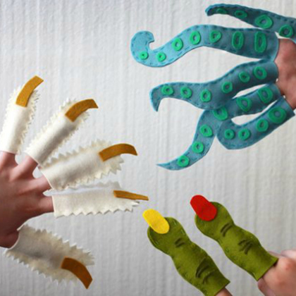 monster hand puppets for kids!