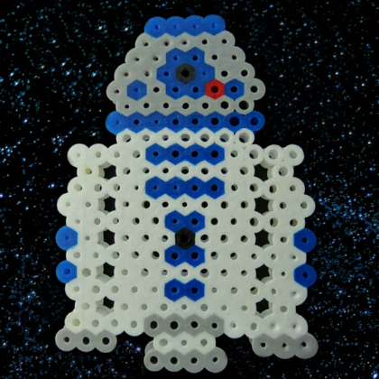 R2D2 Perler, Out of This World Star Wars Crafts for Kids