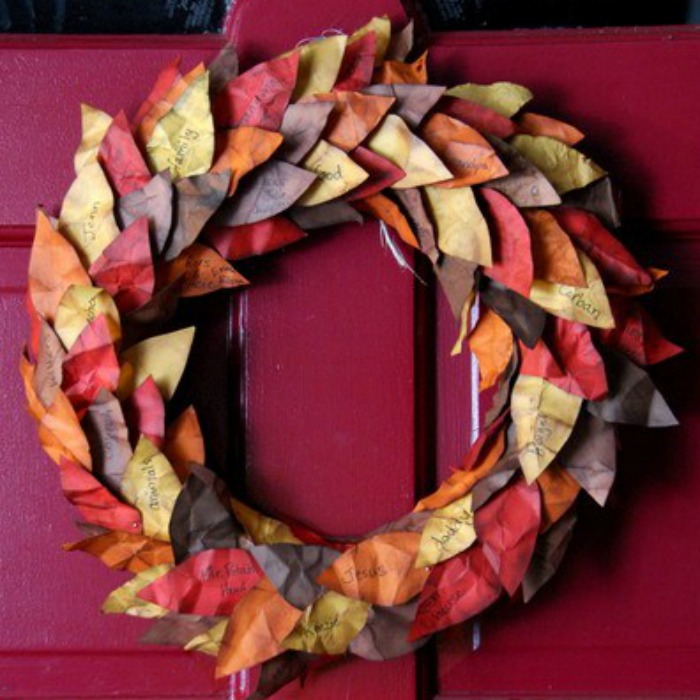 thankful wreath, Creative Ways for Kids to Give Thanks All-Year-Round