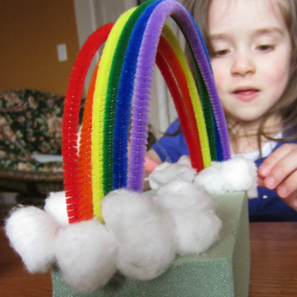 pipe cleaner rainbow, Colorfully Fun Rainbow Crafts for Kids of All Ages