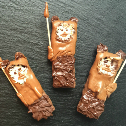 Ewok-Granola-Bars, Yummy Star Wars Snacks To Make With Kids