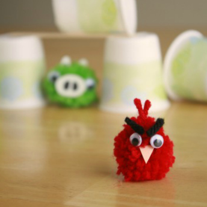 Angry Birds Pom Pom Craft For Kids