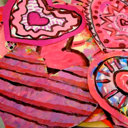  Picasso Inspired Cubist Hearts Art Project for the kids!