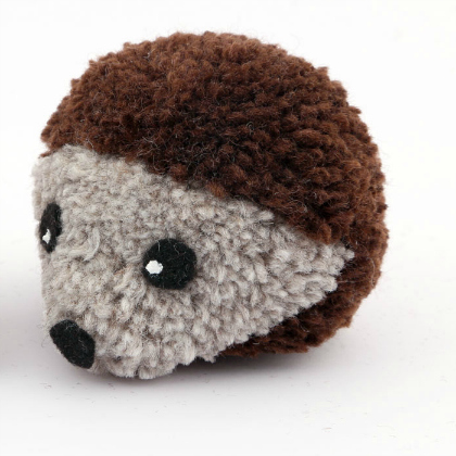 Pom Pom Hedgehog Craft for Kids- Brown Hedgehog