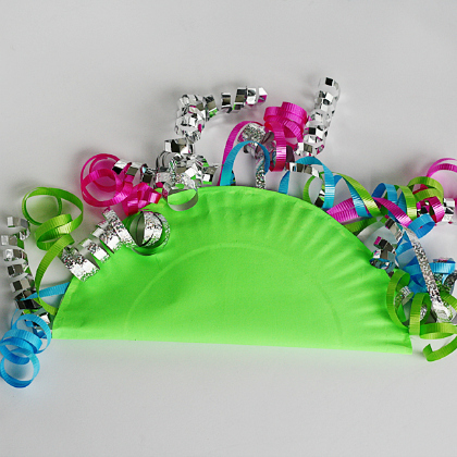 Paper plate noise maker. New Year Party Idea