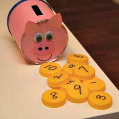 piggy bank counting craft. Piggy Bank Piggy Project. Pink Pig Craft