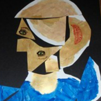 Picasso inspired face collage to make with the kids!