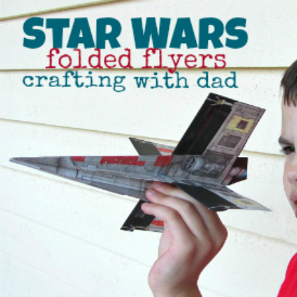 star wars folded flyer as paper plane crafts for kids