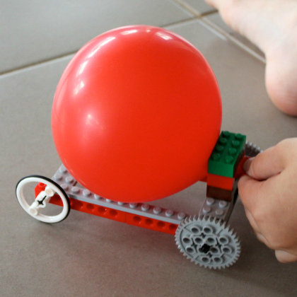 lego car race. Ballooon Powered Lego Car. Balloon Game for Kids