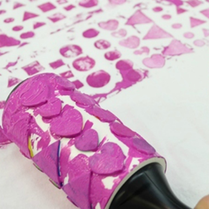 lint roller brush, DIY Stamps, stamp painting activities, stamp making, kids stamp, Super Crafty DIY Stamps For Kids