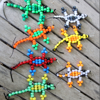 lizards, Pony Bead Crafts, Brilliant Pony Bead Crafts For Kids, bead crafts, beads projects 