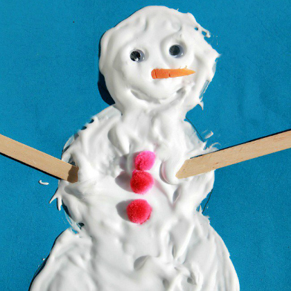 Puffy Paint Snowman Crafts and Projects for Kids