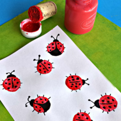 wine cork, DIY Stamps, stamp painting activities, stamp making, kids stamp, Super Crafty DIY Stamps For Kids