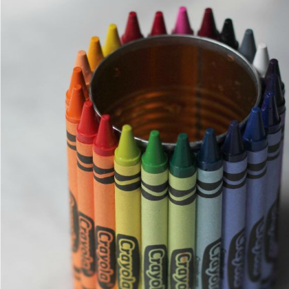 crayola vase, Tin Can Craft, recycled cans, recycling projects, ways to recycle cans, can projects for kids, tin can projects for children, ways to recycle cans, can crafts for kids