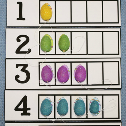 Sorting and Matching Eggs Spring Math Activities with the preschoolers!