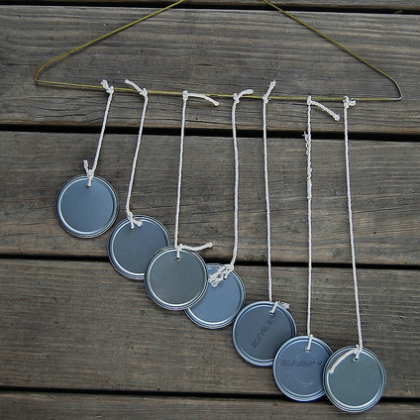 Recycled Tin Juice Can Wind Chime