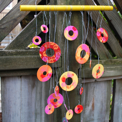  Easy Colorful Washers Wind Chime Crafts for Kids