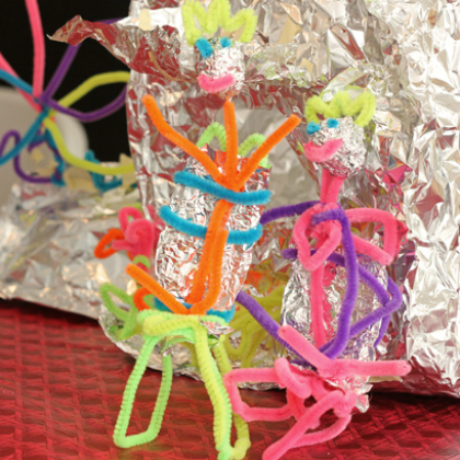 aluminum foil and pipe cleaners - structural engineering for kids