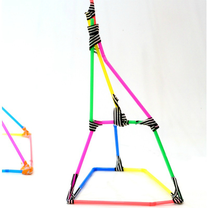 building with straws