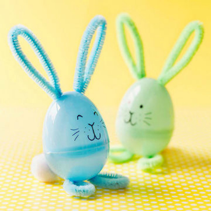 bunnies, Playful Plastic Egg Crafts For Kids