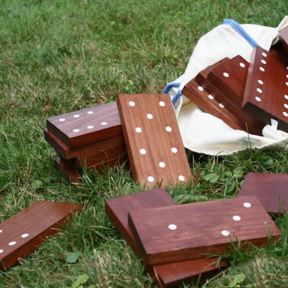 dominoes, Unbelievably Fun DIY Backyard Games For Kids