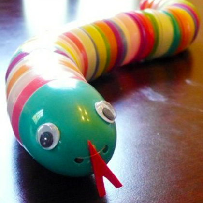 egg snake, Playful Plastic Egg Crafts For Kids