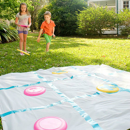 frisbee tic tac toe, Unbelievably Fun DIY Backyard Games For Kids