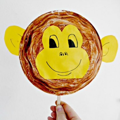 Monkey shaker craft for Chinese New Year