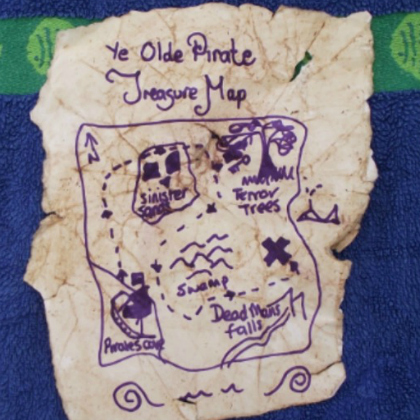 old looking pirate map, 25 Argh-mazing Pirate Crafts And Activities For Kids Featured, pirate activities, pirate ideas for kids, pirate ships