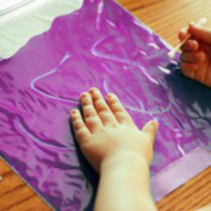 paint bag, Perfectly Purple Crafts (And Surprises) For Kids