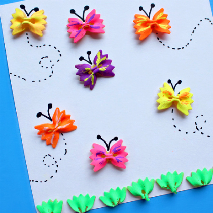 bow-tie-noodle-butterflies-craft-for-kids, Sensational Summer Crafts for Kids