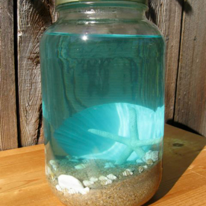 ocean in a bottle, Summery Seashell Crafts For Kids