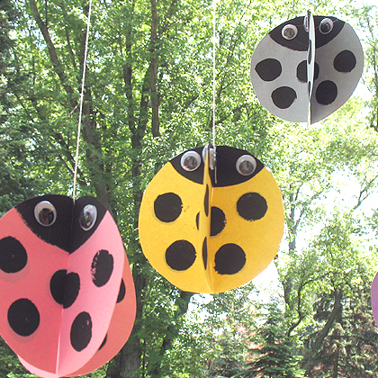 twirling-ladybugs, Sensational Summer Crafts for Kids