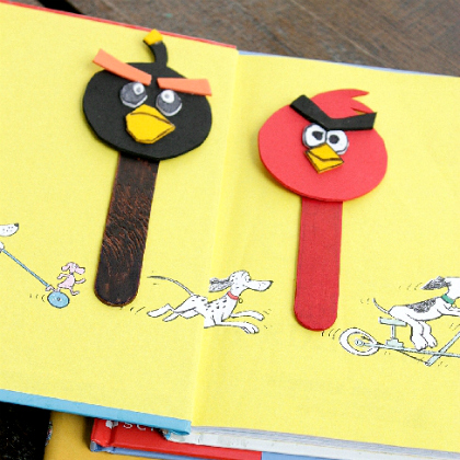 book mark, 25 Awesome Angry Bird Crafts and Activities Featured, angry birds, crafts for kids, fun crafts, angry birds themed party, angry birds ideas