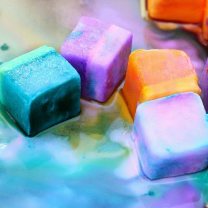Erupting Ice Chalk Recipe for kids to do!