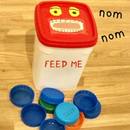 feeding the monster, Easy Hand and Eye Coordination Ideas for Toddlers and Babies