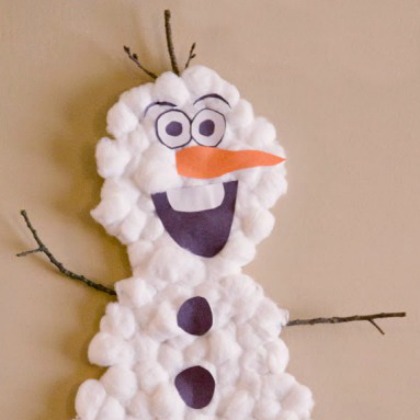 olaf cotton ball, 25 Creative Cotton Ball Crafts For Preschoolers, preschool activities, ways to use cotton balls, activities for preschoolers, art with cotton balls, cotton ball arts