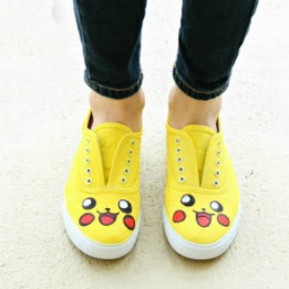 DIY Pokemon Pikachu Shoes for kids!