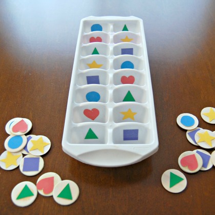 shape matching, Easy Hand and Eye Coordination Ideas for Toddlers and Babies