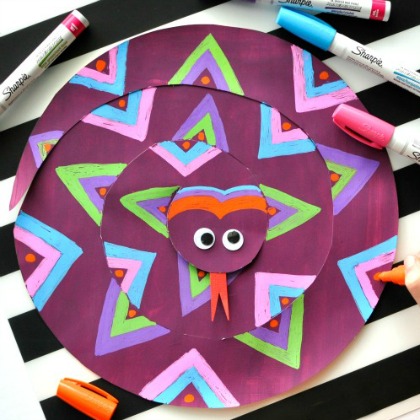 sharpie snake, 25 Beautiful Brazil-Inspired Crafts For Kids, Brazil crafts, country inspired crafts, country-themed projects. kids crafts country
