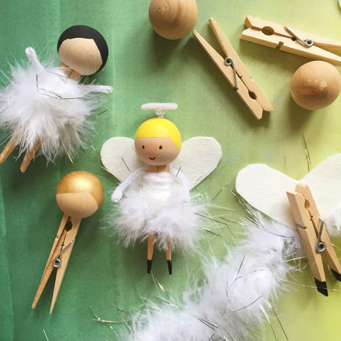 Clothespin Angel Craft For Kids