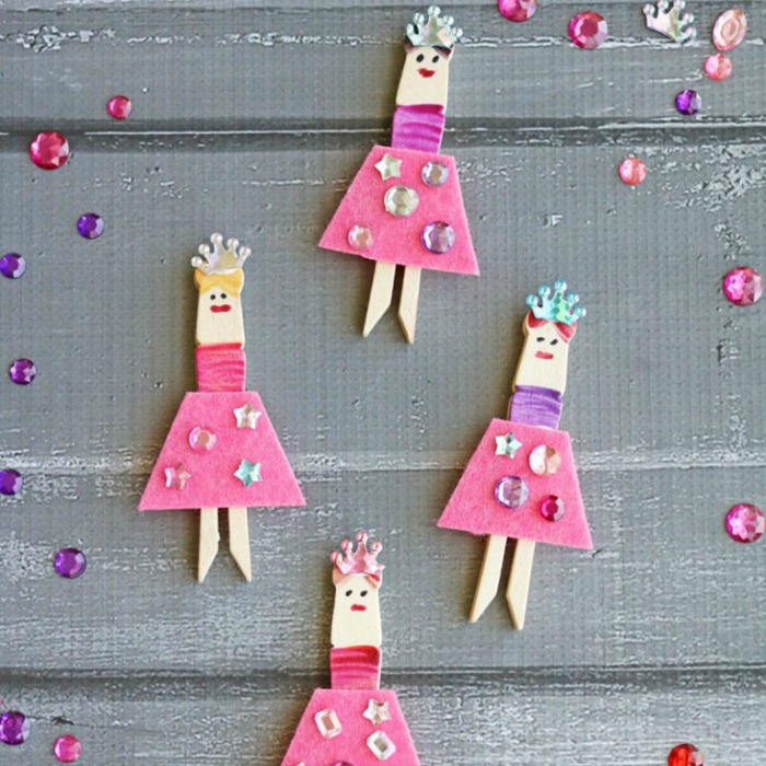Clothespin Ballerina Peg Doll Craft for Kids