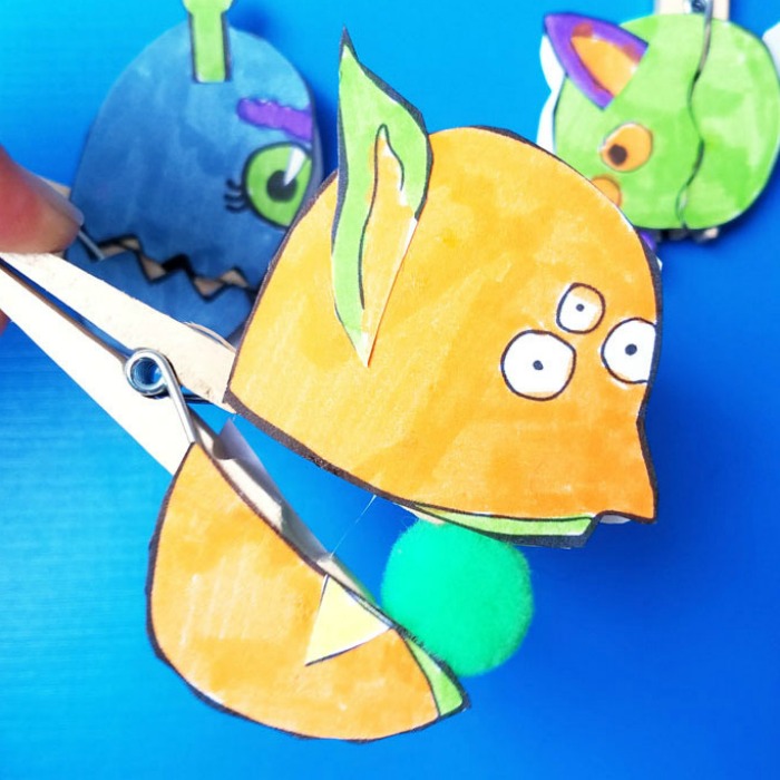 Monster Clotehspin Craft for Kids