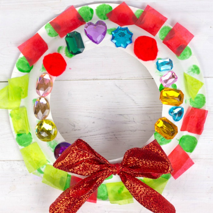 bejeweled wreath, Cool Winter Wreath Crafts For Kids