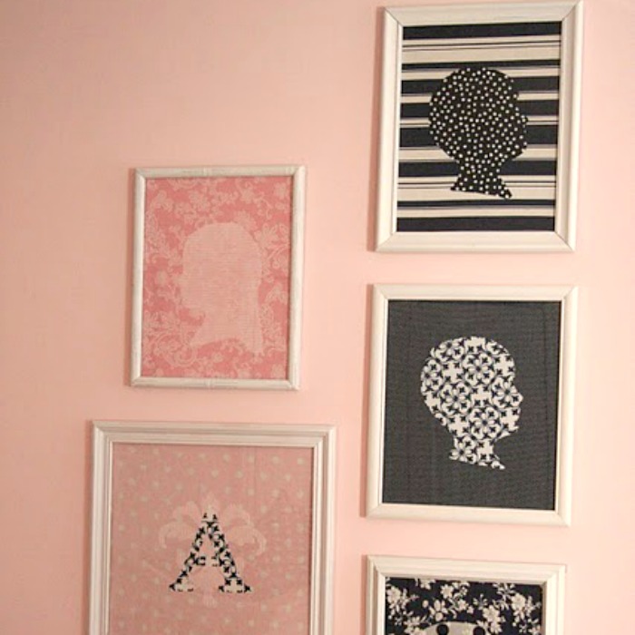 Cute Cloth Silhouettes in Frames For Kids Bedroom Wall