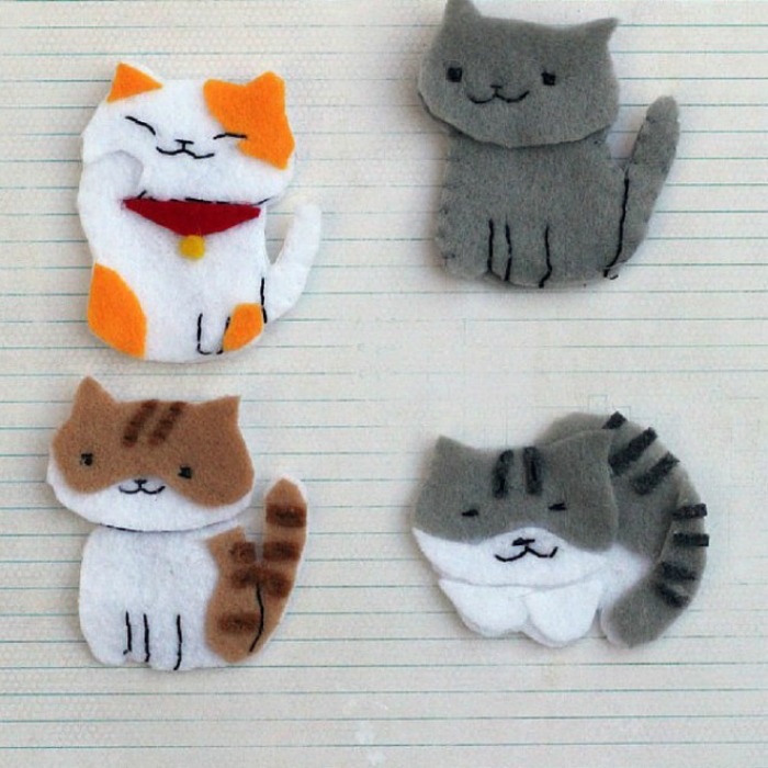 Adorable Felt Cat Craft. DIY: NEKO ATSUME CRAFT