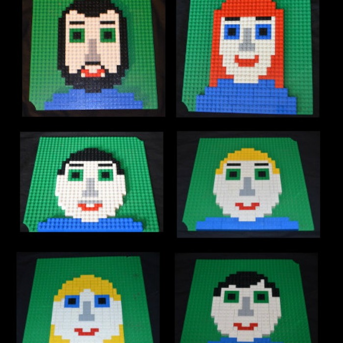 Lego Faces or Lego Portraits Activity for Kids - Mom, dad, brothers and sisters